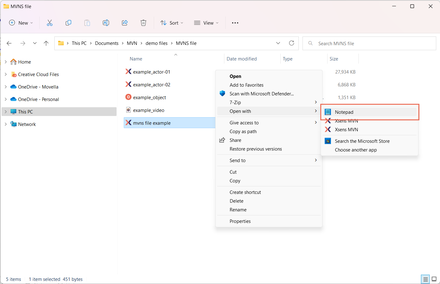 MVN File Types