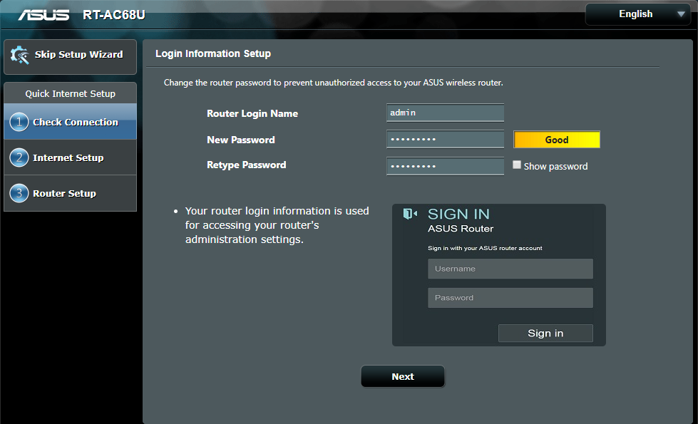 Resetting the Asus access point to router mode