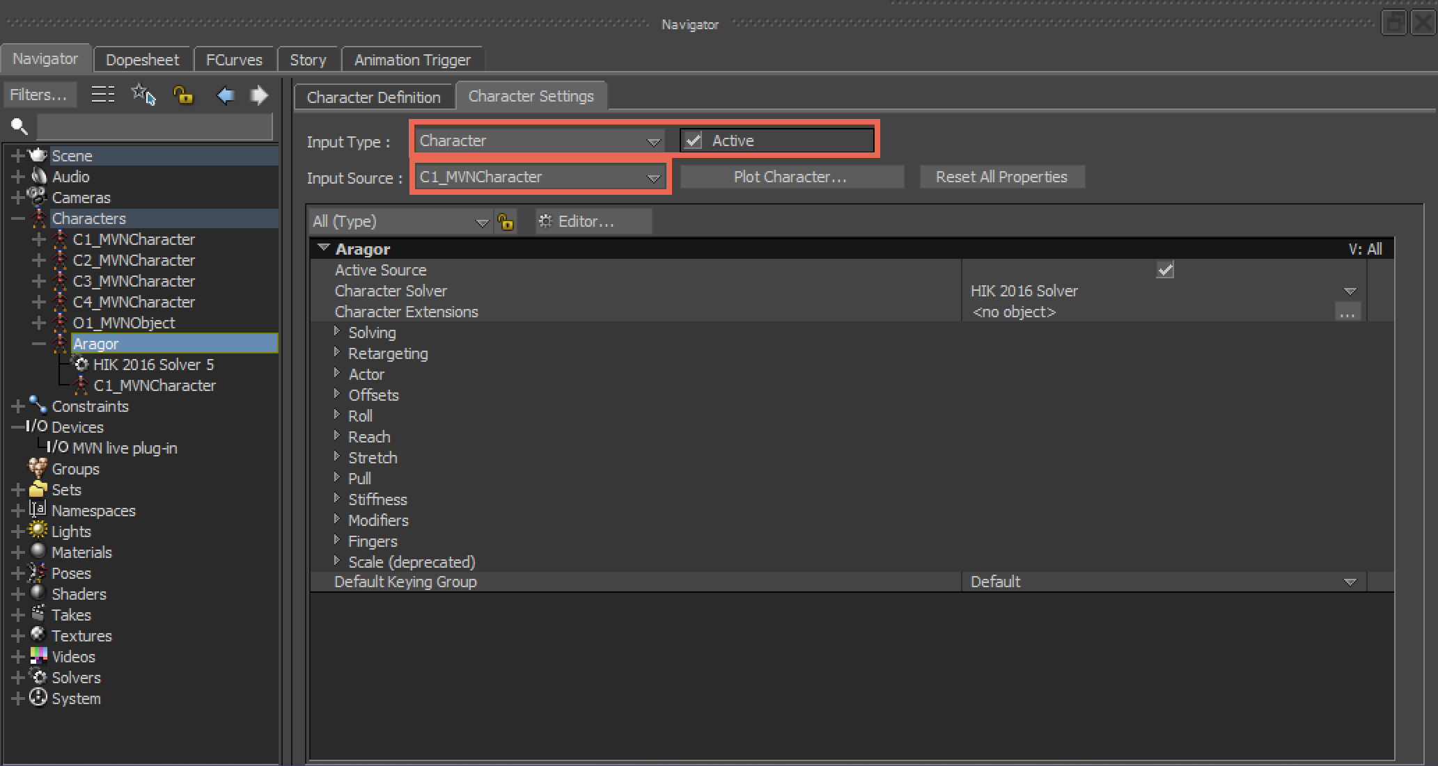 MVN MotionBuilder Live Plugin